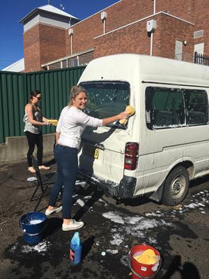 Salvation Army Windsor Washing Buses 2