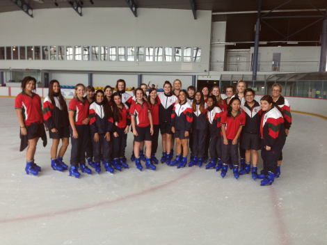 Terra Sancta Schofields Year 10 Cross Girls at Ice Skating