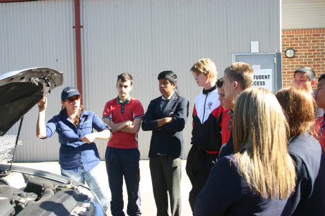 Terra Sancta College took part in a Car Maintenance Workshop