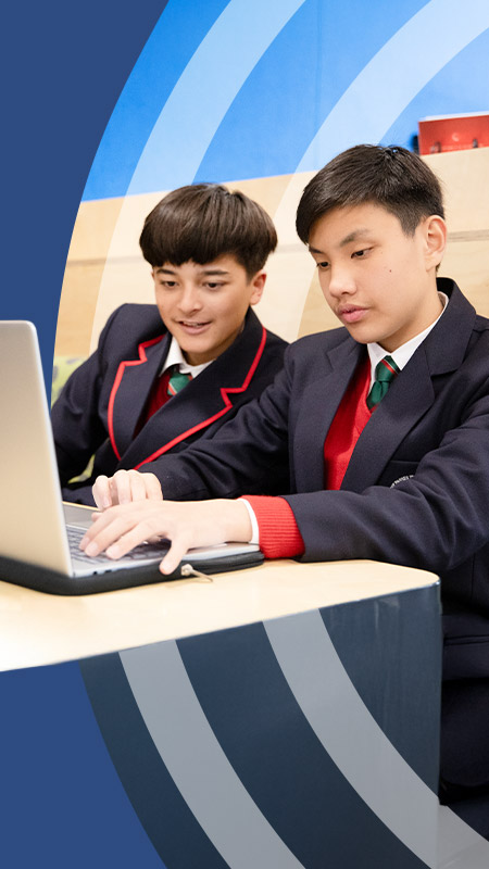Students tending to the school garden at St John Paul II Catholic College Schofields