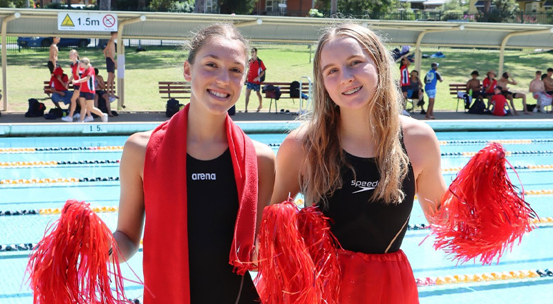 Students dressed up at their swimming carnival at St John Paul II Catholic College Schofields and Nirimba