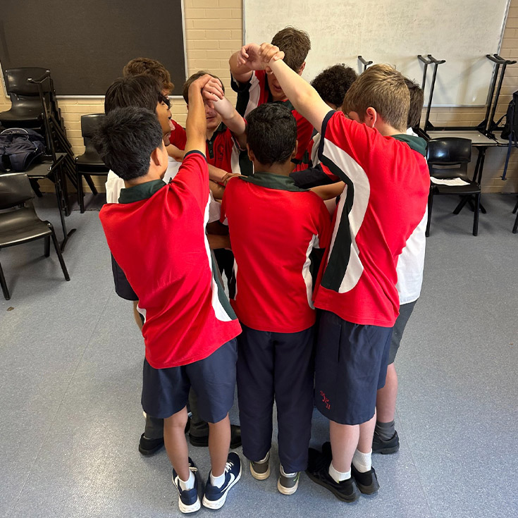 Students participating in a peer support training at St John Paul II Catholic College Schofields and Nirimba