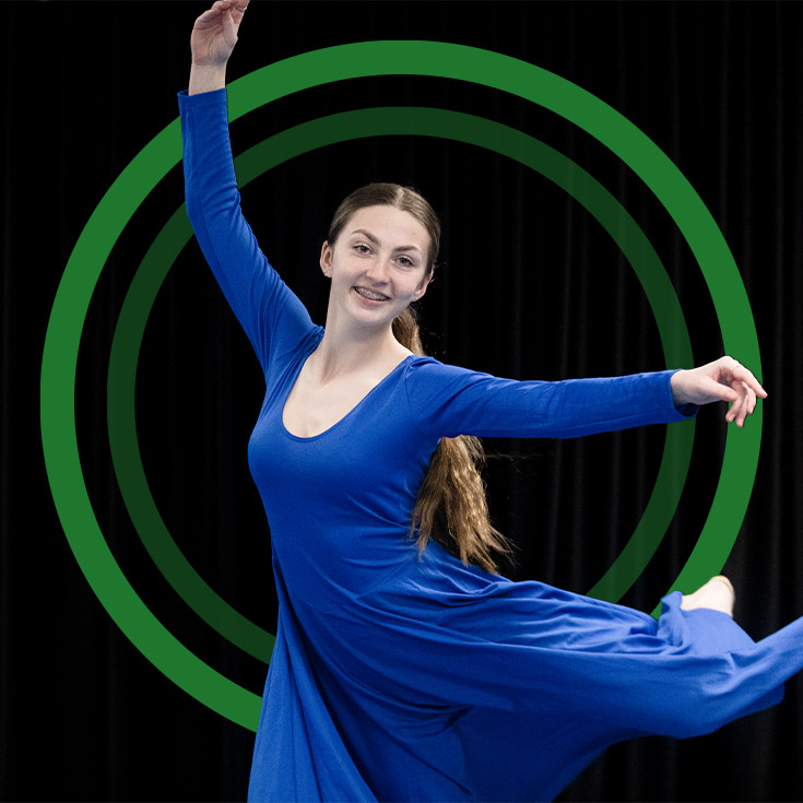 Student performing dance at St John Paul II Catholic College Schofields