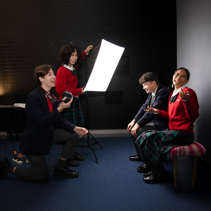 Students in the photo shoot at St John Paul II Catholic College Schofields and Nirimba