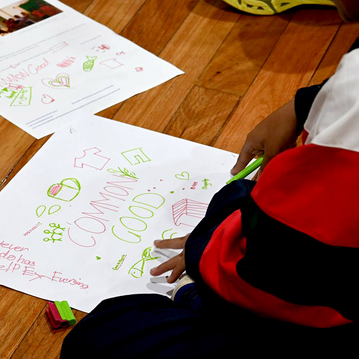 Students working during Religion class at St John Paul II Catholic College Schofields